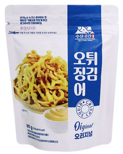 韩国 水产库房 炸鱿鱼丝