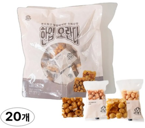 Gyoadang 一口脆饼 2种混合 20个入 塑料袋装