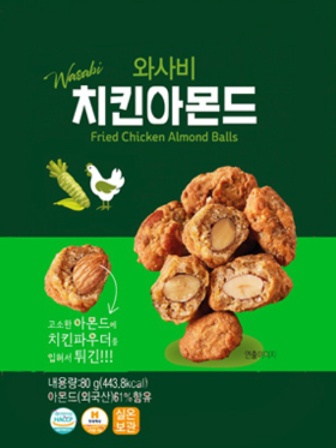 WOOJIN 芥末鸡肉味杏仁