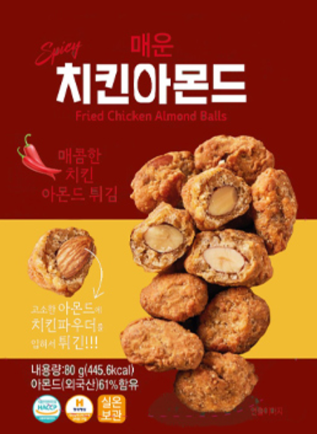 WOOJIN 辣味炸鸡味杏仁